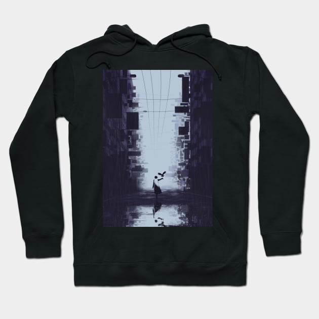 In the mist of the city. Hoodie by Hellustrations